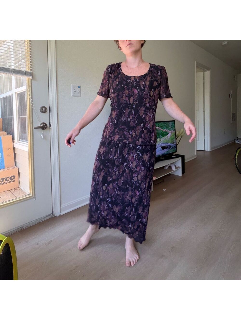 Vintage 90s floral dress flowy